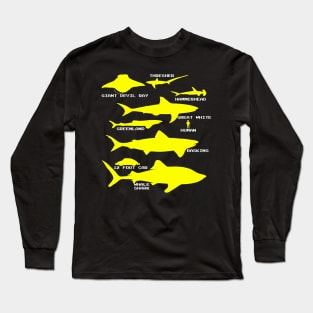 Shark Size | Ocean Sea Animal Fish Fishing Long Sleeve T-Shirt